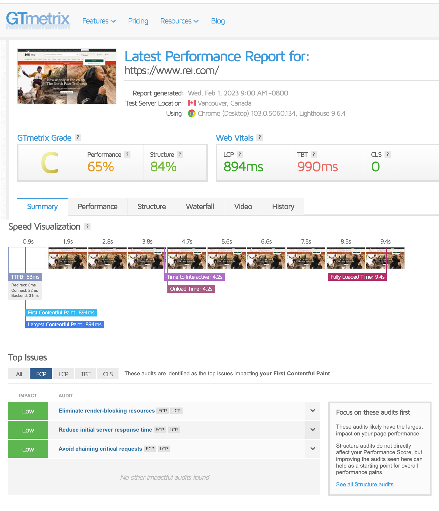 Website performance - GTmetrix - Website, Application, Performance