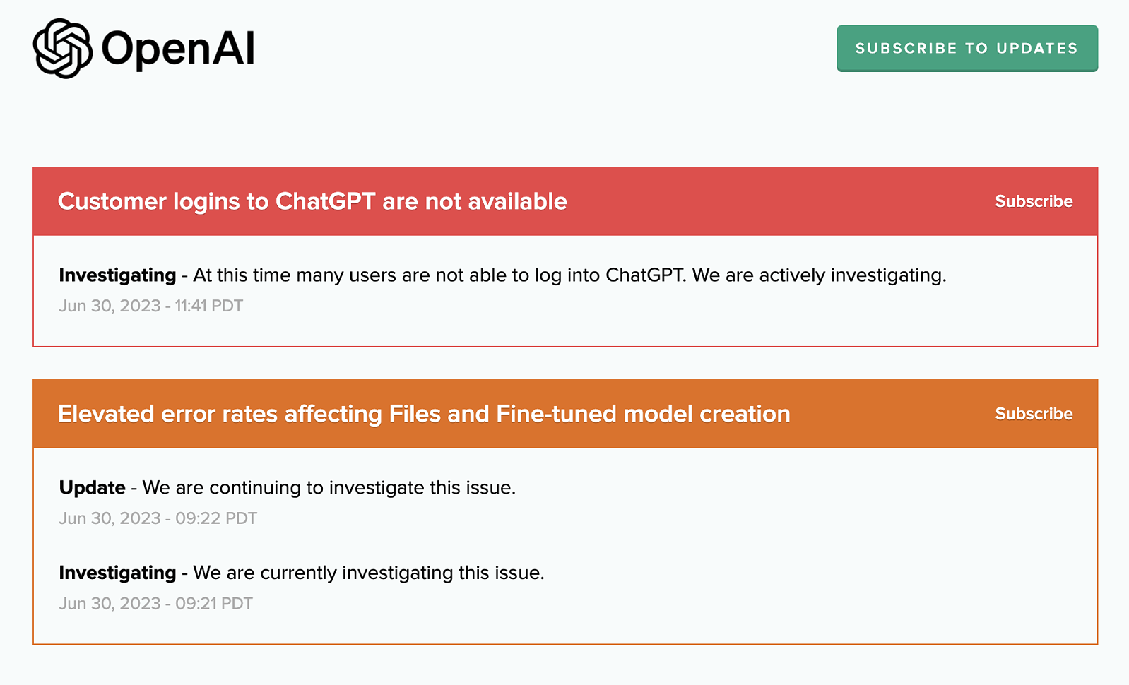 OpenAI Experiences ChatGPT Outage Login Unavailable For All Users