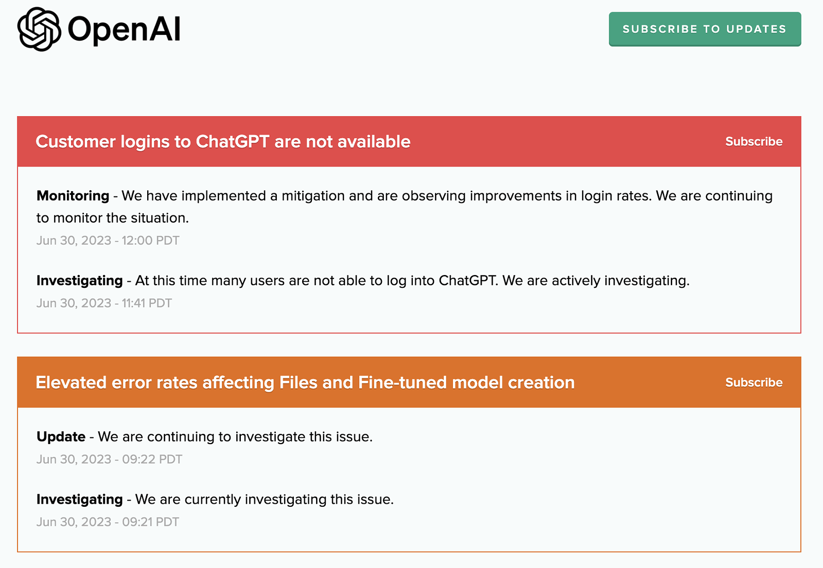 OpenAI Experiences ChatGPT Outage Login Unavailable For All Users