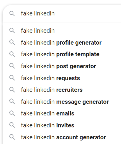 fake linkedin profile gener 64b50eeb37964 sej - Google's Mueller To Those Who Create Fake Personas: You're Deluding Yourselves