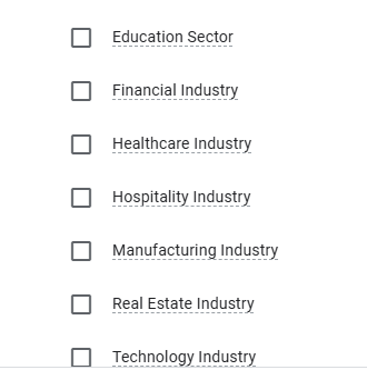 Detailed demographic industries in Google Ads.