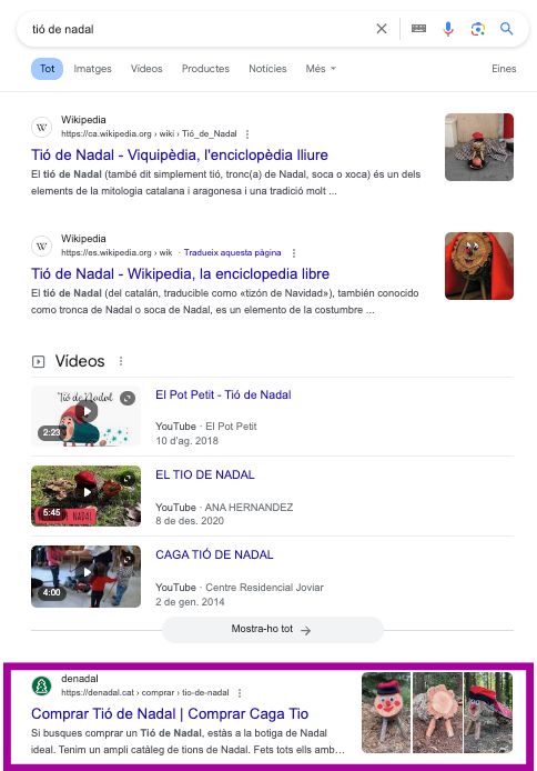 tio de nadal: Google search results