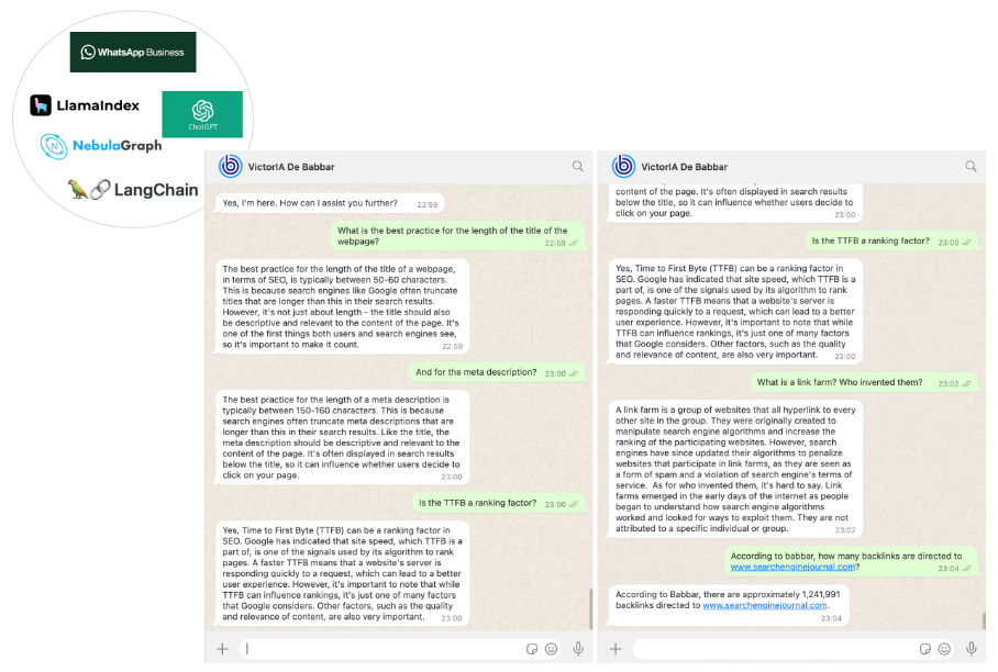 Screenshots of the last  adjunct  connected  whatsapp