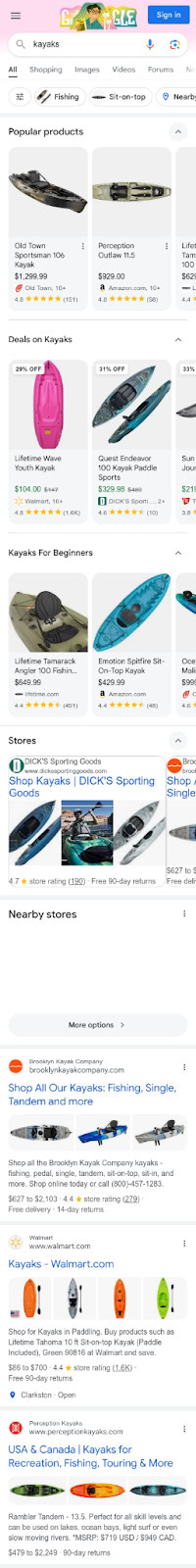 10 kayak 345 - Critical SERP Features Of Google’s Shopping Marketplace