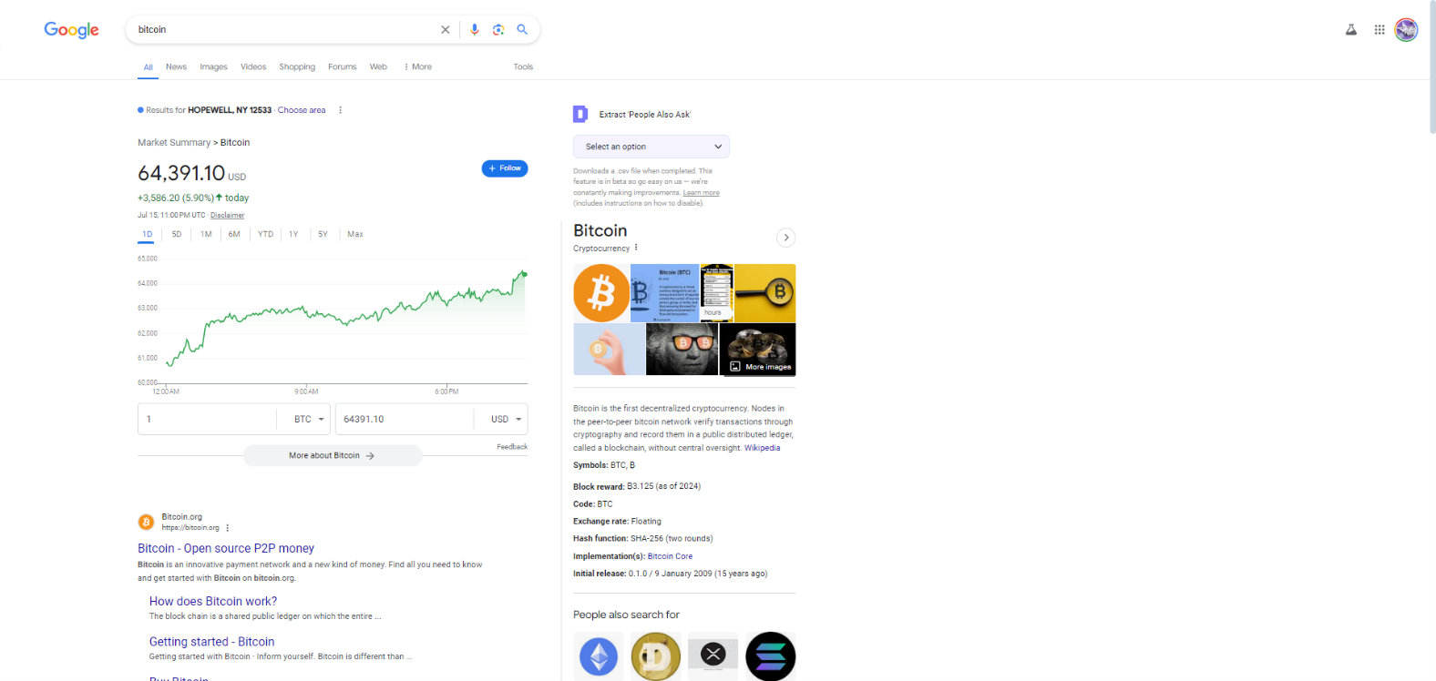 Google hunt  for bitcoin