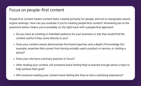 People-first content