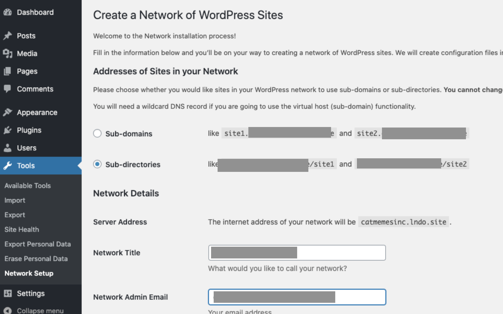 create network 862 - How Use WordPress Multisite To Create a Website Subdirectory