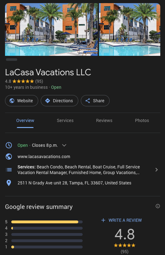 Google Business Profile screenshot